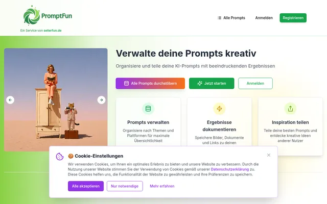 Screenshot von Prompt Library